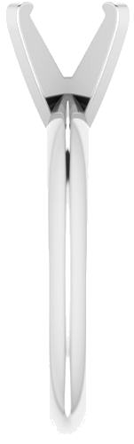 14K White 6.6-7.2 mm Round 4-Prong Solitaire Engagement Mounting (4)