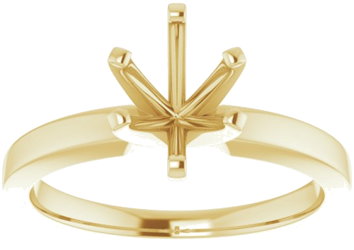 Sužadėtuvių Žiedas „Solitaire“ 585 Geltonojo Aukso Oval 8mm x 6mm (3)