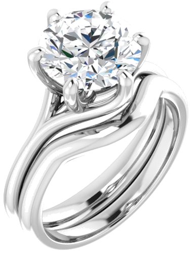 Sužadėtuvių Žiedas „Solitaire“ 950 Platinos Round 9mm (6)