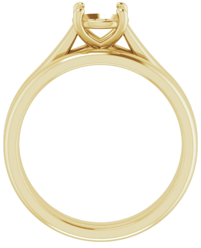 14K Yellow 6.5 mm Round Solitaire Engagement Ring Mounting (7)