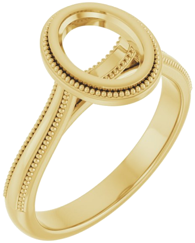 Sužadėtuvių Žiedas „Solitaire“ 585 Geltonojo Aukso Oval 8mm x 6mm (1)