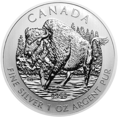 1 oz Bizons 2013 Kanāda sudraba monēta (1)