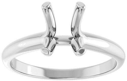 Sužadėtuvių Žiedas „Solitaire“ 585 Baltojo Aukso Emerald 8mm x 6mm (3)