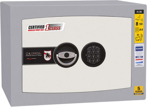 Burglar-proof safe with e-lock H 30 E (58 kg) (1)
