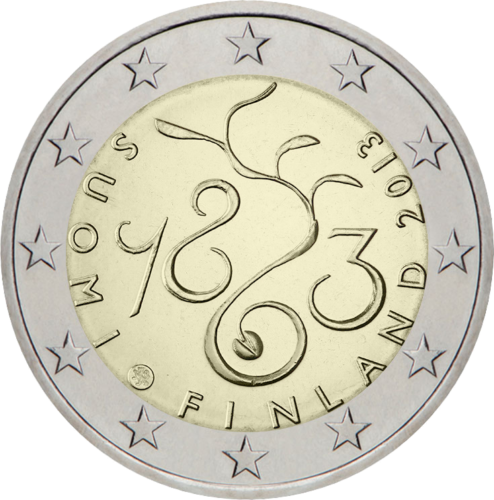 2013 Финляндия 150-летие проведения сейма 1863 года монета 2 евро (1)