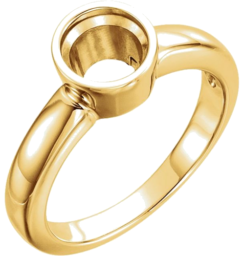 Sužadėtuvių Žiedas „Solitaire“ 585 Geltonojo Aukso Round 6.5mm (1)