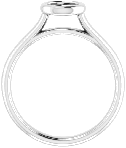 Sužadėtuvių Žiedas „Bezel-Set Solitaire“ 585 Baltojo Aukso Round 5.5mm (2)