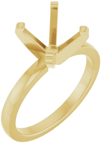 Sužadėtuvių Žiedas „Solitaire“ 585 Geltonojo Aukso Round 9mm (1)