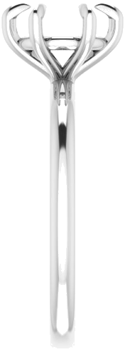 14K White 7.4 mm Round Solitaire Engagement Ring Mounting (3)