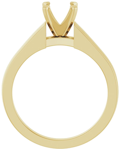 14K Yellow 6.5 mm Round Solitaire Engagement Ring Mounting (2)