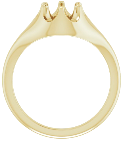 10K Yellow 6 mm Round Solitaire Engagement Ring Mounting (2)