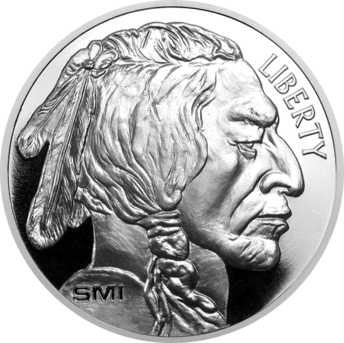1 oz Buivolas (Buffalo) JAV sidabrinė moneta (1)