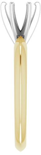 14K Yellow   White 5.4-5.7 mm Round 6-Prong Solitaire Ring Mounting (4)