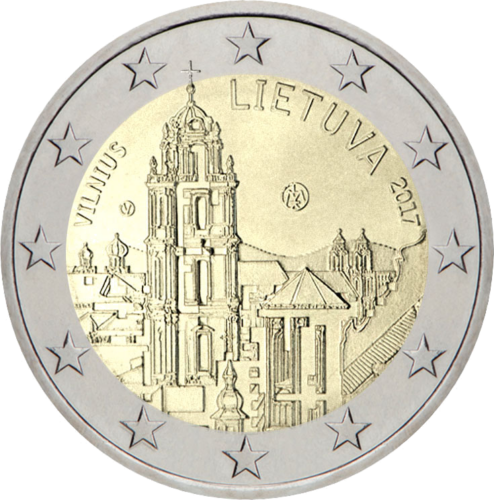 2017 Lietuva Vilnius 2 eurų moneta (1)