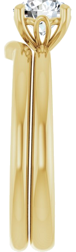 Sužadėtuvių Žiedas „Solitaire“ 585 Geltonojo Aukso Round 5.8mm (9)