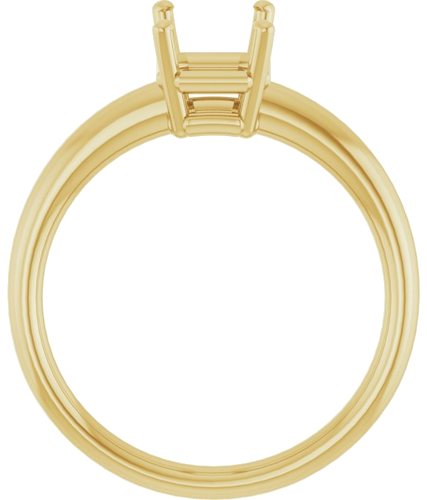 Sužadėtuvių Žiedas „Solitaire“ 585 Geltonojo Aukso Emerald 8mm x 6mm (2)