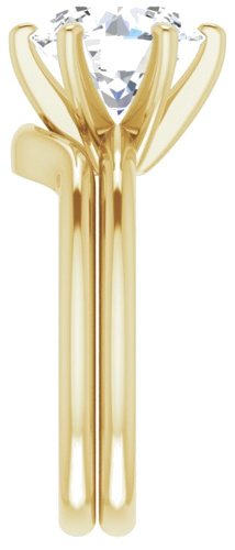 Sužadėtuvių Žiedas „Solitaire“ 585 Geltonojo Aukso Round 9.4mm (9)