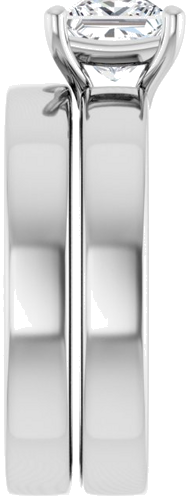 Sužadėtuvių Žiedas „Solitaire“ 585 Baltojo Aukso Square 5.5mm (9)