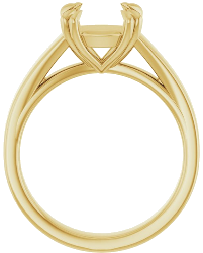 14K Yellow 9 mm Round Engagement Ring Mounting (2)