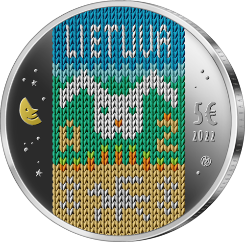 2022 Lietuvas Zuikis Puikis 5 eiro sudraba monēta (2)