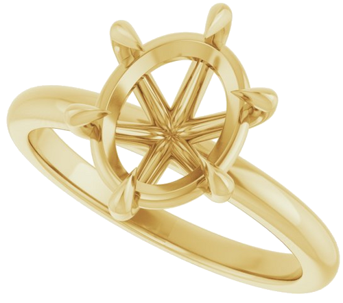 Sužadėtuvių Žiedas „Solitaire“ 585 Geltonojo Aukso Oval 10mm x 8mm (5)