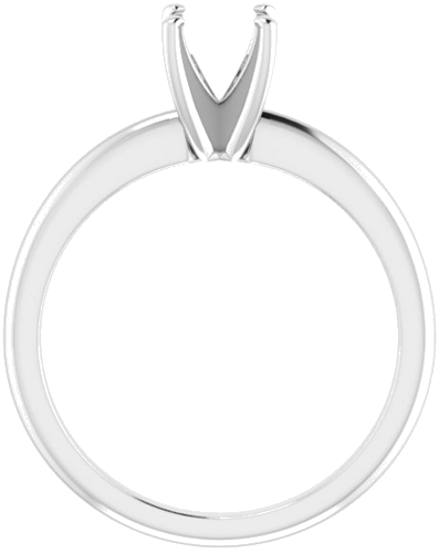 Sterling Silver  6 mm Round Solitaire Engagement Ring Mounting (2)