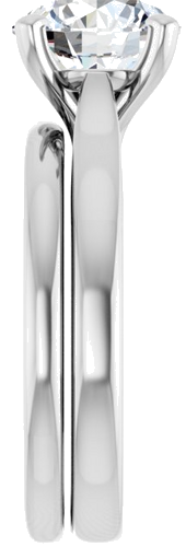 Sužadėtuvių Žiedas „Solitaire“ 585 Baltojo Aukso Round 8.2mm (9)