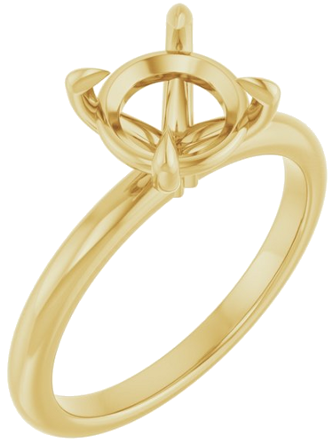 Sužadėtuvių Žiedas 585 Geltonojo Aukso Round 8mm (1)