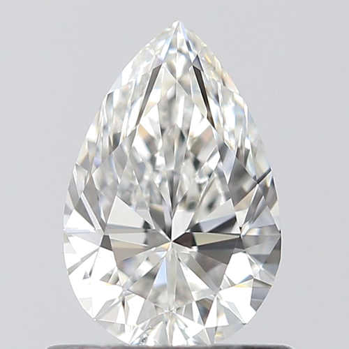 0.7 carat F-VVS1 Natūralus Pear Deimantas (1)