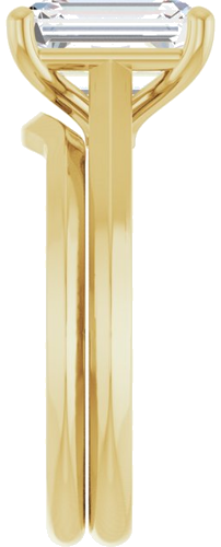 Sužadėtuvių Žiedas „Solitaire“ 585 Geltonojo Aukso Emerald 9mm x 7mm (9)