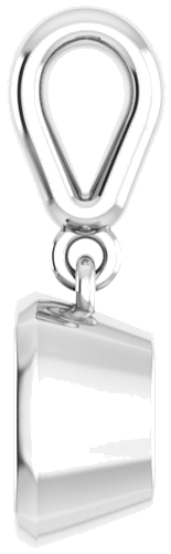 14K White  6 mm Cushion Pendant Mounting (3)