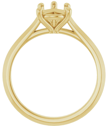 14K Yellow 10x7 mm Pear Solitaire Engagement Ring Mounting (2)