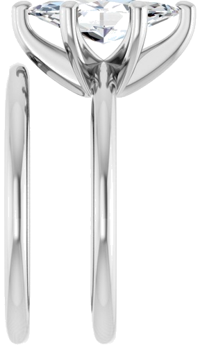 Sužadėtuvių Žiedas „Solitaire“ 585 Baltojo Aukso Marquise 12mm x 6mm (9)