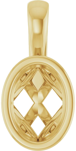 Pakabukas „Solitaire“ 585 Geltonojo Aukso Oval 7mm x 5mm (1)