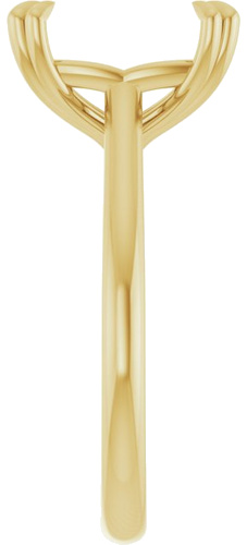 14K Yellow 10x8 mm Emerald Solitaire Engagement Ring Mounting (4)