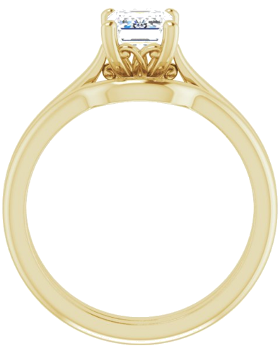 Sužadėtuvių Žiedas „Solitaire“ 585 Geltonojo Aukso Emerald 7mm x 5mm (7)