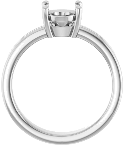 Platinum 9x7 mm Oval Solitaire Engagement Ring Mounting (2)