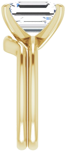 Sužadėtuvių Žiedas „Solitaire“ 585 Geltonojo Aukso Emerald 11mm x 9mm (9)