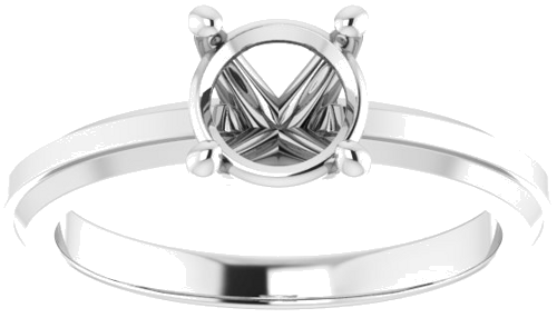 Sužadėtuvių Žiedas „Solitaire“ 925 Sidabro Round 6.5mm (3)