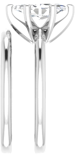 14K White  10x5 mm Marquise Solitaire Engagement Ring Mounting (9)