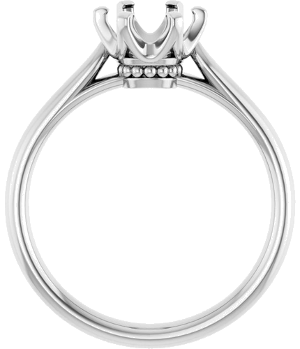 Sužadėtuvių Žiedas „Solitaire“ 585 Baltojo Aukso Round 6.5mm (2)