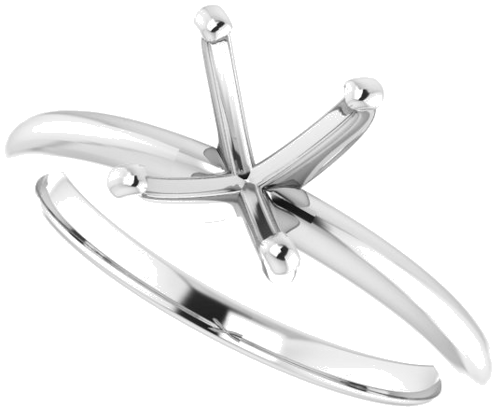 Sužadėtuvių Žiedas „Solitaire“ 950 Platinos Oval 9mm x 7mm (5)