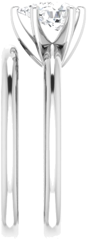 14K White  7x5 mm Pear Solitaire Engagement Ring Mounting (9)