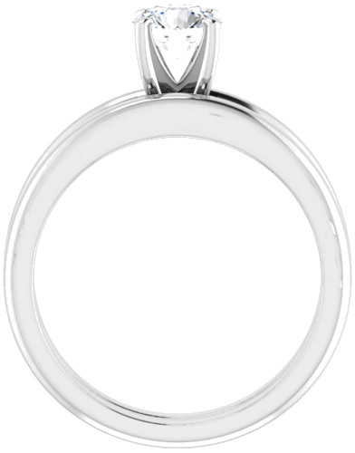 Platinum  5.5 mm Round Solitaire Engagement Ring Mounting (7)