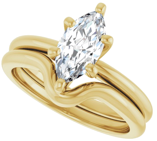 14K Yellow  10x5 mm Marquise Solitaire Engagement Ring Mounting (10)