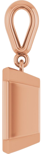 14K Rose  10x8 mm Emerald Pendant Mounting (3)