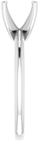 14K White  6 mm Square Solitaire Engagement Ring Mounting (4)