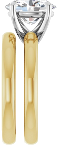 Sužadėtuvių Žiedas „Solitaire“ 585 Baltojo Ir Geltonojo Aukso Oval 10mm x 8mm (9)