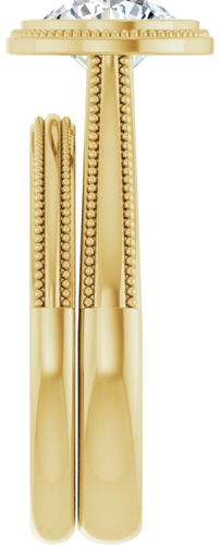 14K Yellow 7 mm Round Solitaire Engagement Ring Mounting (8)