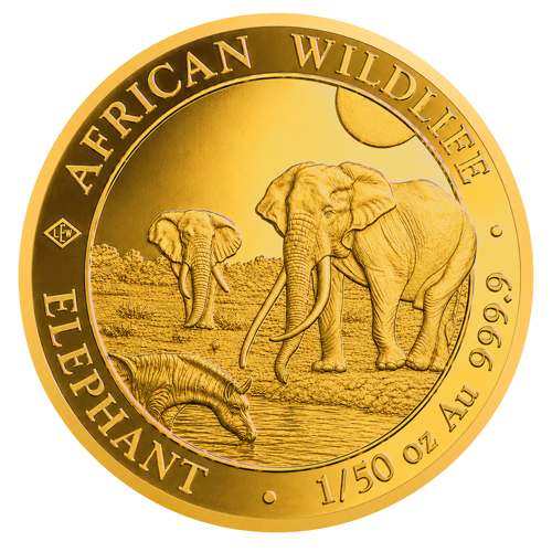1/50 oz Elephant 2026 Somalia Gold Coin (1)